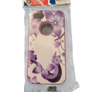 MyBat iPhone 5C Hybrid Case Hibiscus Purple